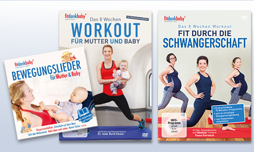 fitdankbaby® Bewegungslieder CD und Workout DVD für Mama und Baby